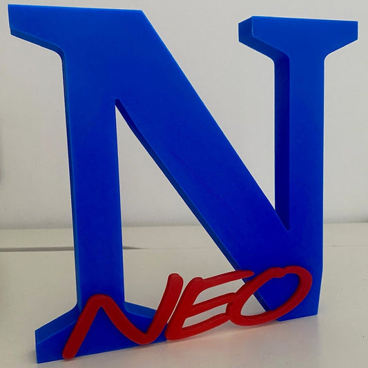 Inicial con nombre personalizado impreso en 3D Neo