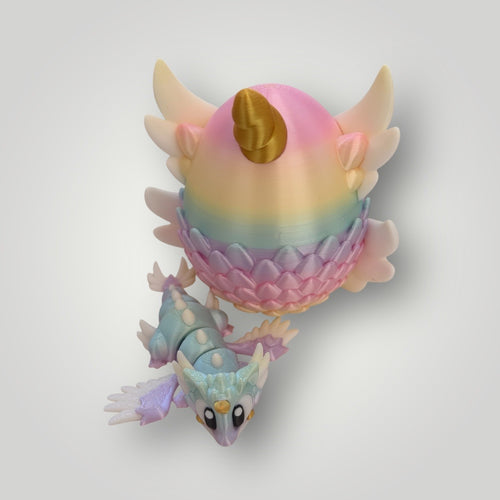 Huevo de dragon unicornio impreso en 3D Bids 3D